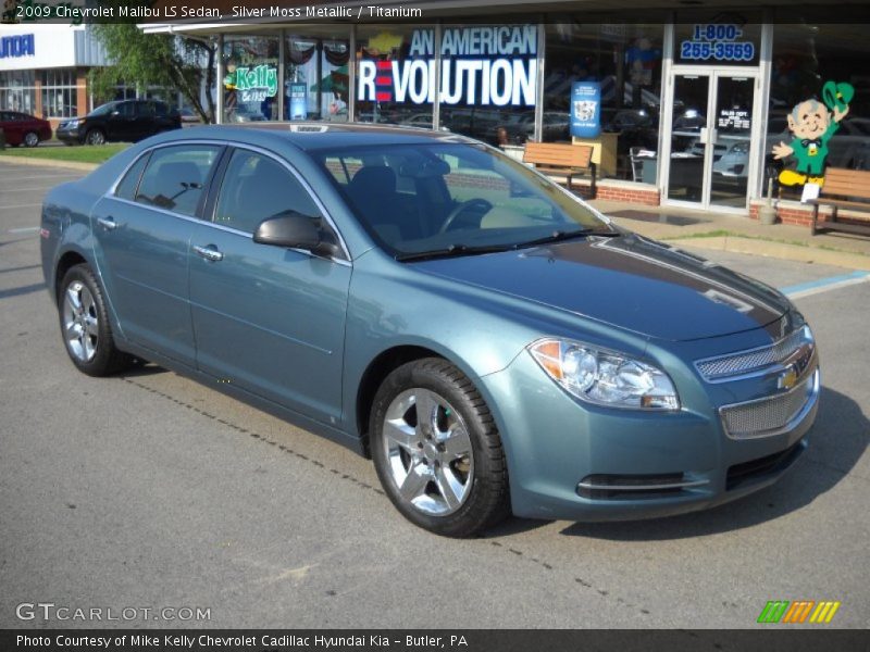 Silver Moss Metallic / Titanium 2009 Chevrolet Malibu LS Sedan