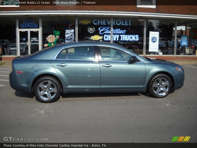 Silver Moss Metallic / Titanium 2009 Chevrolet Malibu LS Sedan