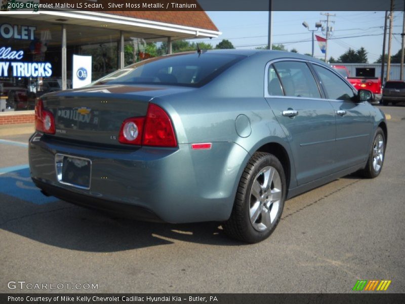 Silver Moss Metallic / Titanium 2009 Chevrolet Malibu LS Sedan