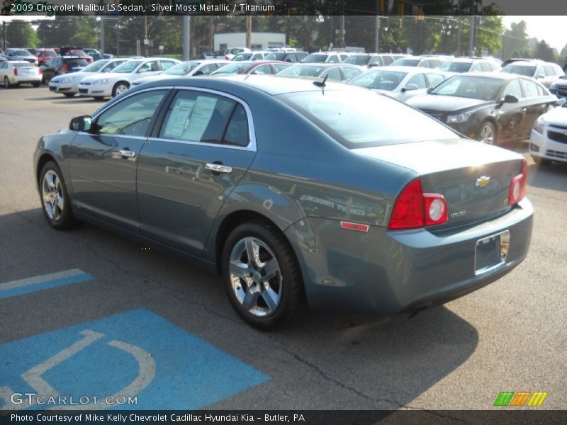 Silver Moss Metallic / Titanium 2009 Chevrolet Malibu LS Sedan