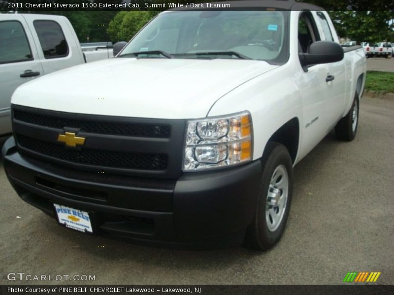 Summit White / Dark Titanium 2011 Chevrolet Silverado 1500 Extended Cab
