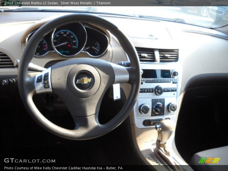 Silver Moss Metallic / Titanium 2009 Chevrolet Malibu LS Sedan