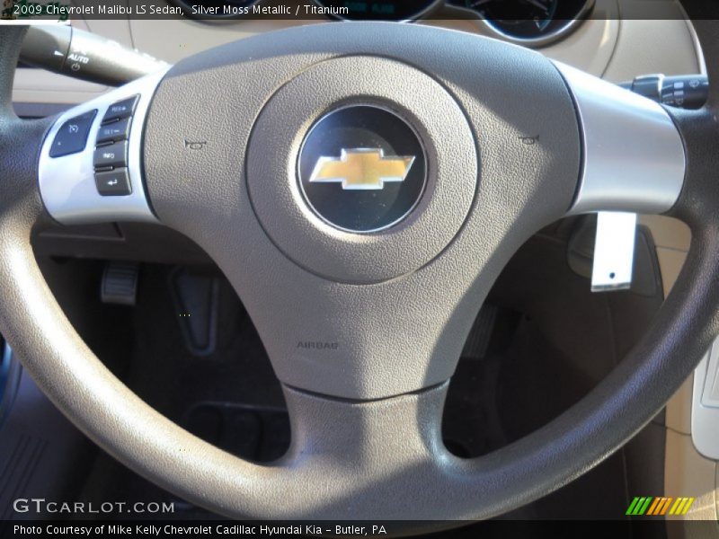 Silver Moss Metallic / Titanium 2009 Chevrolet Malibu LS Sedan