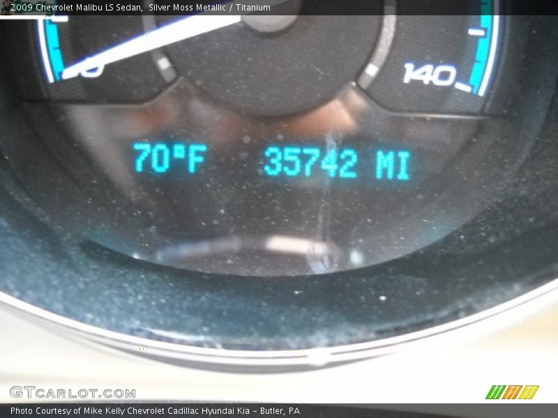 Silver Moss Metallic / Titanium 2009 Chevrolet Malibu LS Sedan