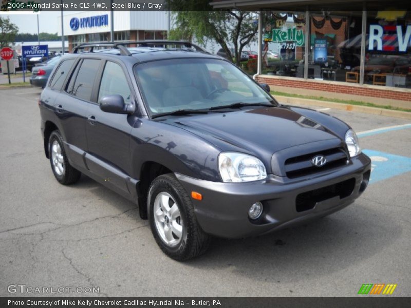 Steel Blue / Gray 2006 Hyundai Santa Fe GLS 4WD
