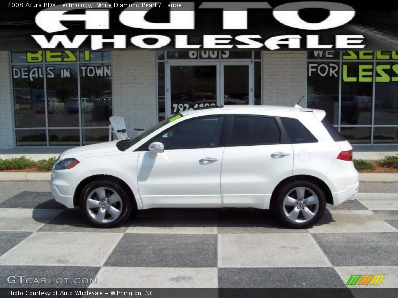 White Diamond Pearl / Taupe 2008 Acura RDX Technology