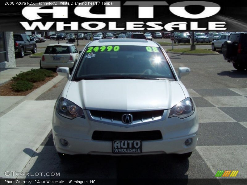 White Diamond Pearl / Taupe 2008 Acura RDX Technology