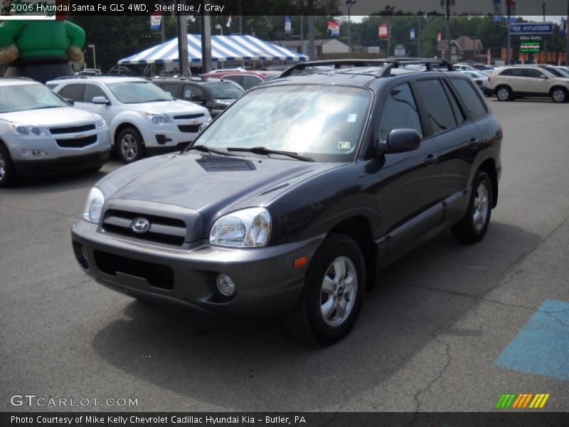 Steel Blue / Gray 2006 Hyundai Santa Fe GLS 4WD