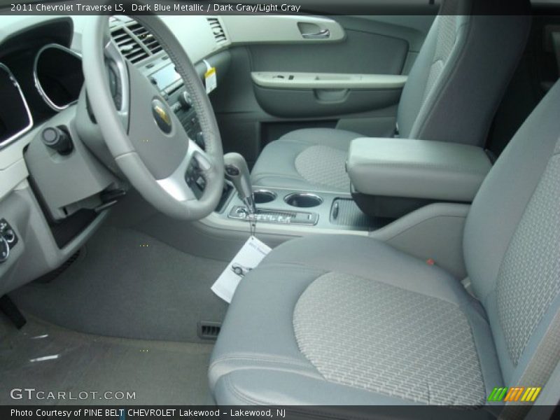 Dark Blue Metallic / Dark Gray/Light Gray 2011 Chevrolet Traverse LS