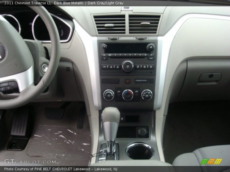 Dark Blue Metallic / Dark Gray/Light Gray 2011 Chevrolet Traverse LS