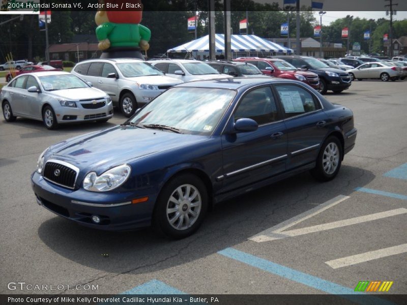 Ardor Blue / Black 2004 Hyundai Sonata V6