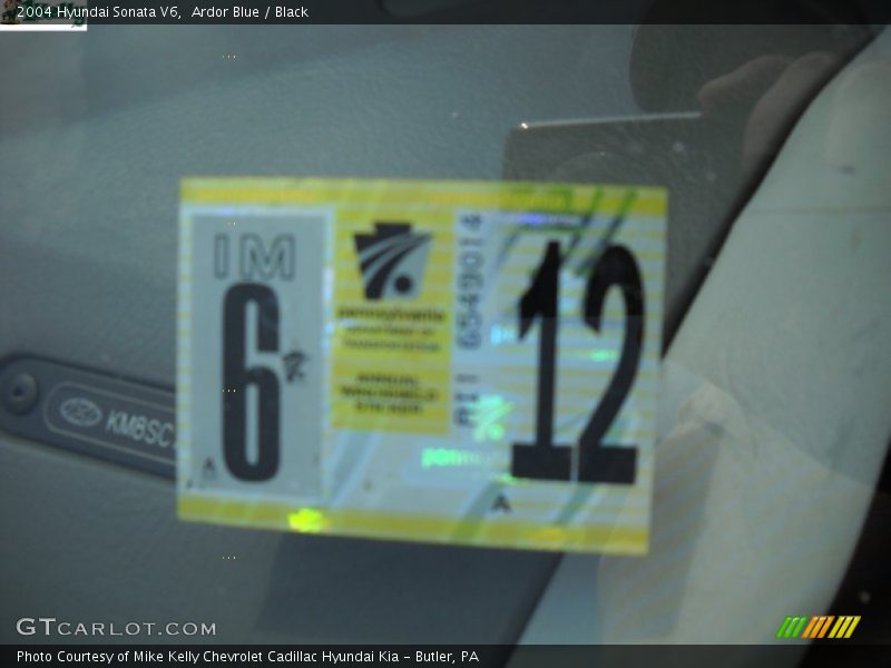 Ardor Blue / Black 2004 Hyundai Sonata V6