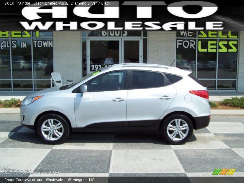Diamond Silver / Black 2010 Hyundai Tucson Limited AWD