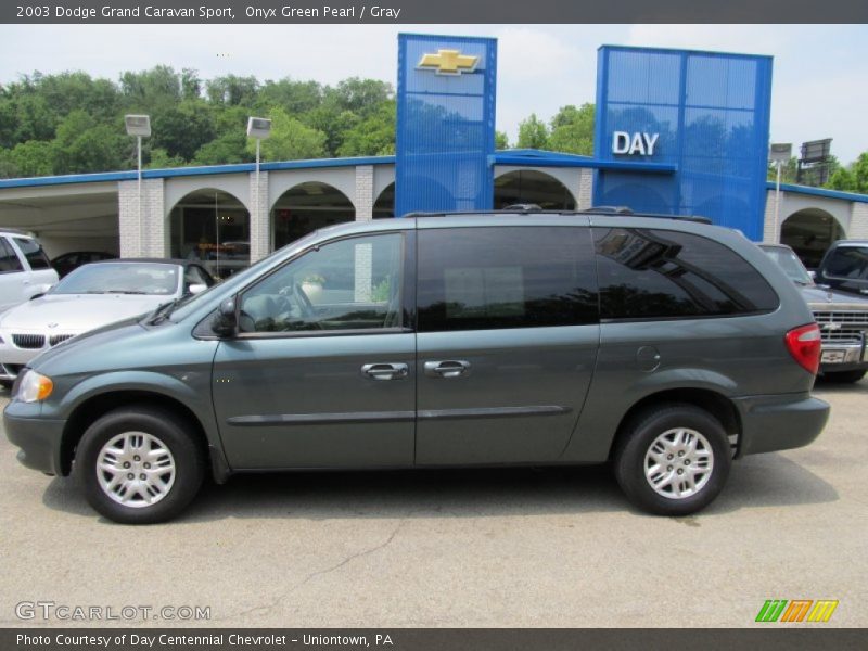 Onyx Green Pearl / Gray 2003 Dodge Grand Caravan Sport