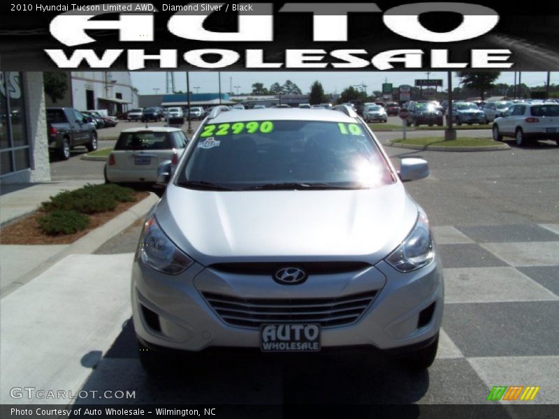 Diamond Silver / Black 2010 Hyundai Tucson Limited AWD