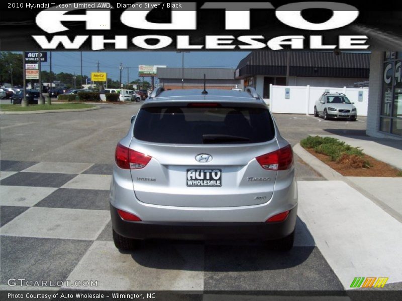 Diamond Silver / Black 2010 Hyundai Tucson Limited AWD