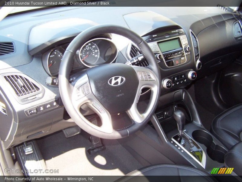 Diamond Silver / Black 2010 Hyundai Tucson Limited AWD
