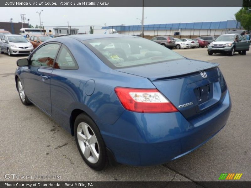 Atomic Blue Metallic / Gray 2008 Honda Civic EX Coupe