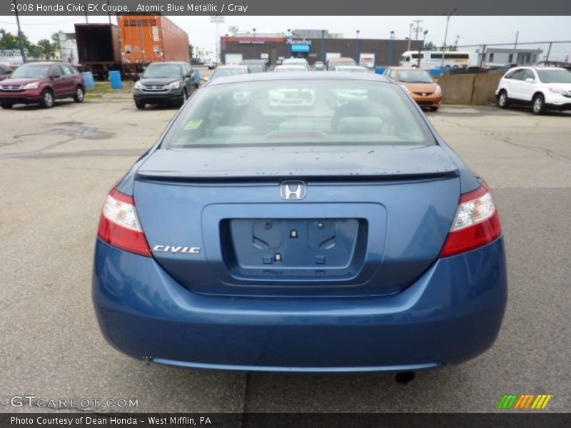 Atomic Blue Metallic / Gray 2008 Honda Civic EX Coupe