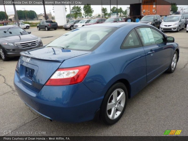 Atomic Blue Metallic / Gray 2008 Honda Civic EX Coupe