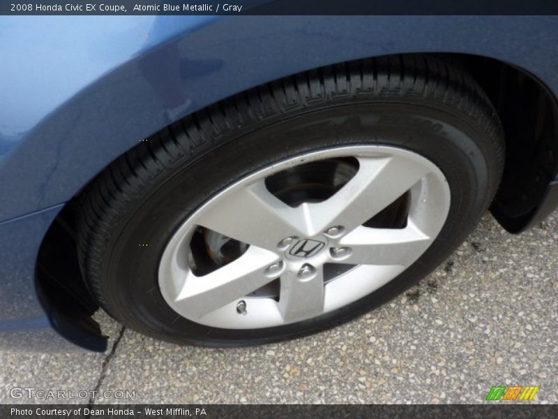 Atomic Blue Metallic / Gray 2008 Honda Civic EX Coupe