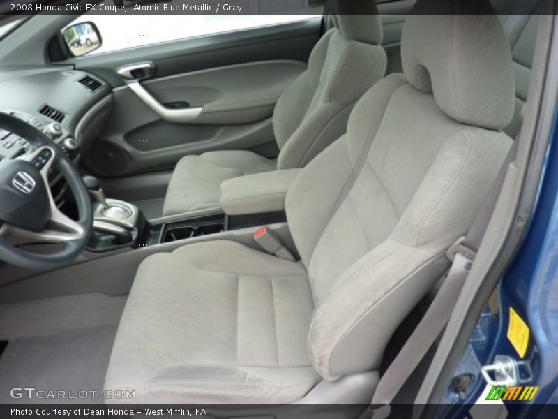 Atomic Blue Metallic / Gray 2008 Honda Civic EX Coupe