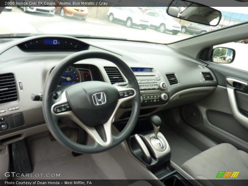 Atomic Blue Metallic / Gray 2008 Honda Civic EX Coupe