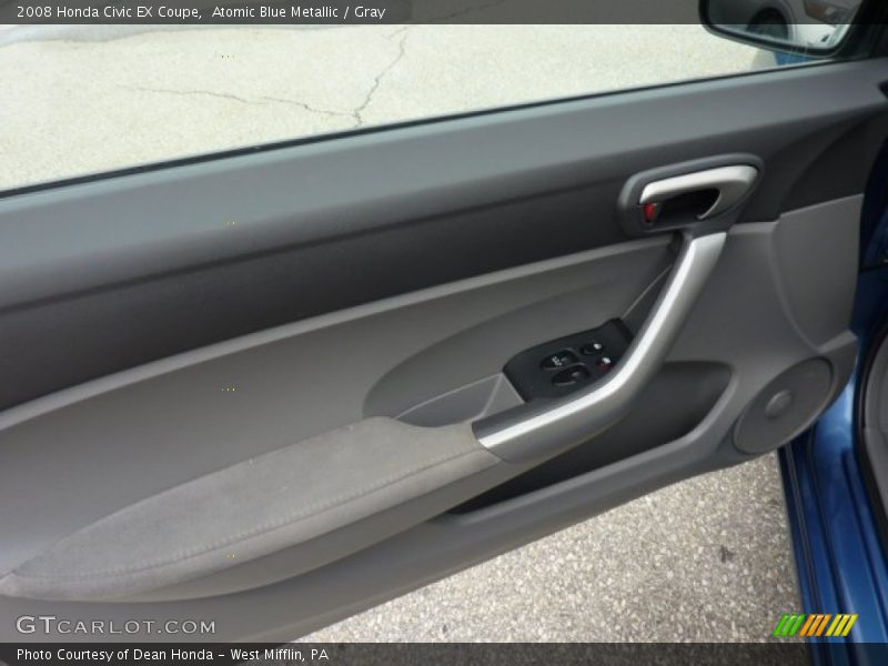 Atomic Blue Metallic / Gray 2008 Honda Civic EX Coupe