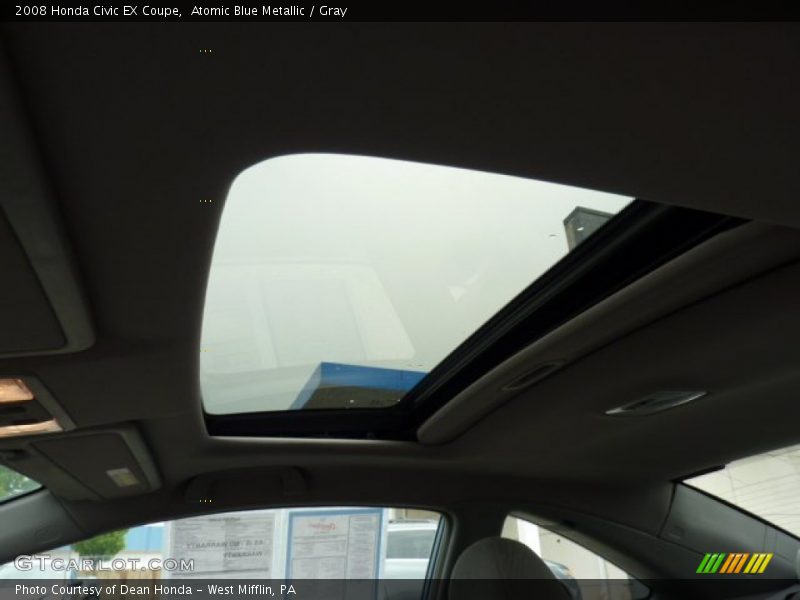 Atomic Blue Metallic / Gray 2008 Honda Civic EX Coupe