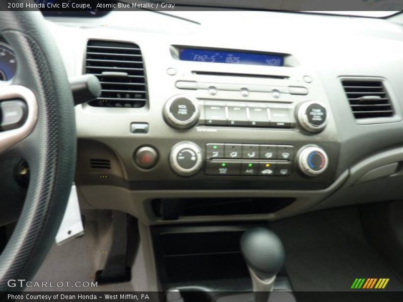 Atomic Blue Metallic / Gray 2008 Honda Civic EX Coupe