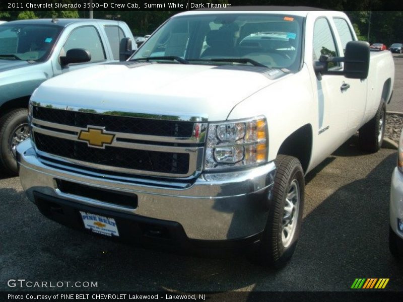 Summit White / Dark Titanium 2011 Chevrolet Silverado 3500HD Crew Cab