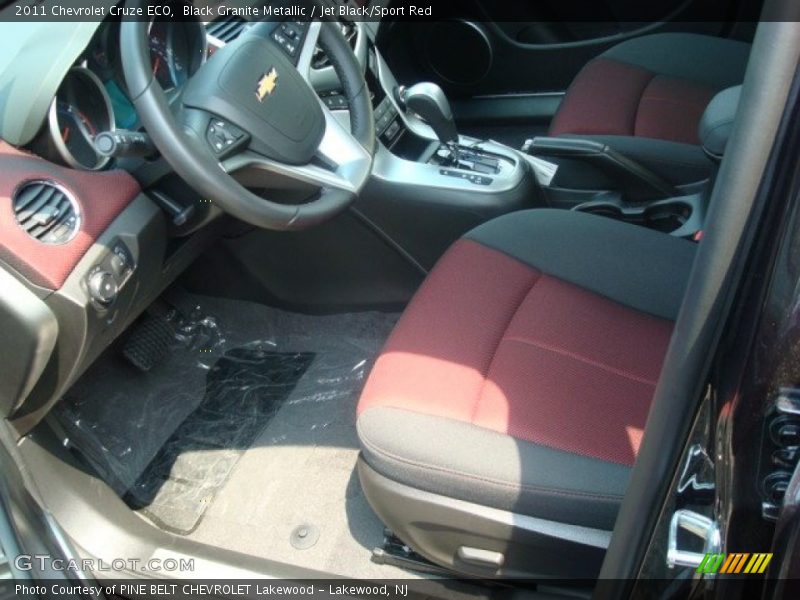 Black Granite Metallic / Jet Black/Sport Red 2011 Chevrolet Cruze ECO