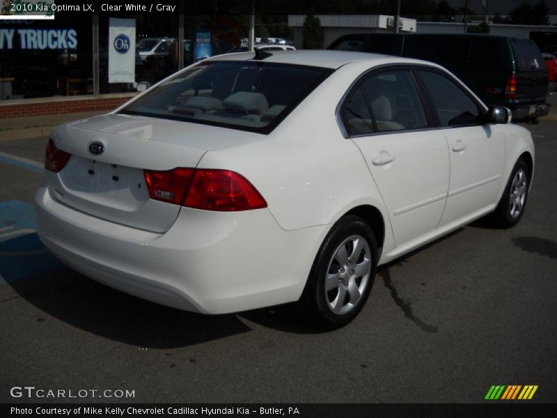 Clear White / Gray 2010 Kia Optima LX