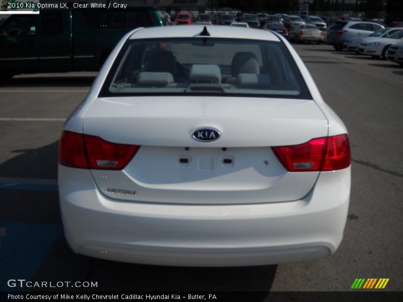 Clear White / Gray 2010 Kia Optima LX