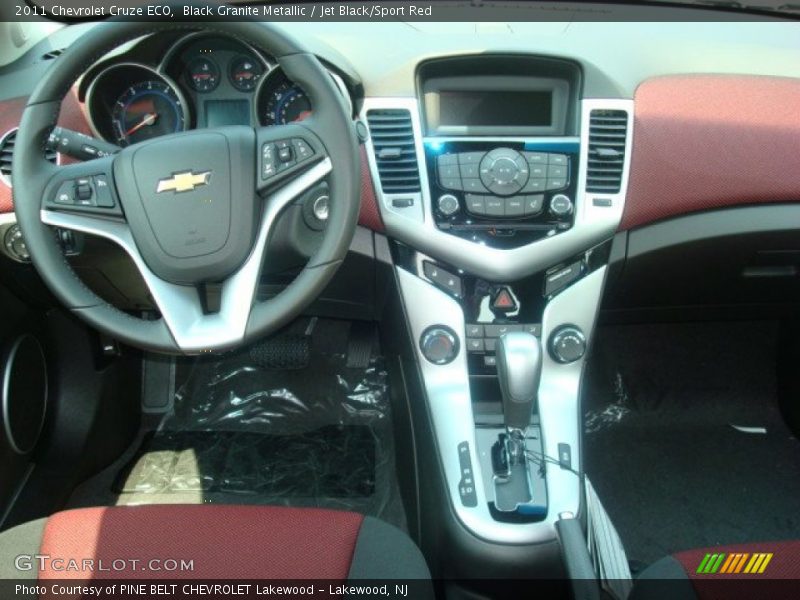 Black Granite Metallic / Jet Black/Sport Red 2011 Chevrolet Cruze ECO