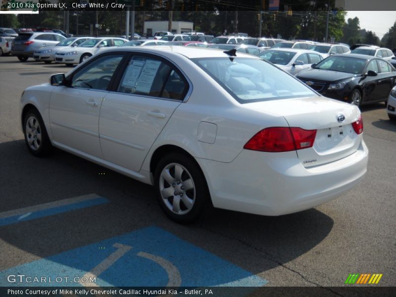 Clear White / Gray 2010 Kia Optima LX
