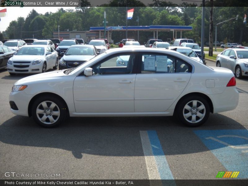Clear White / Gray 2010 Kia Optima LX