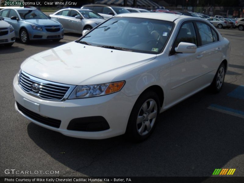 Clear White / Gray 2010 Kia Optima LX