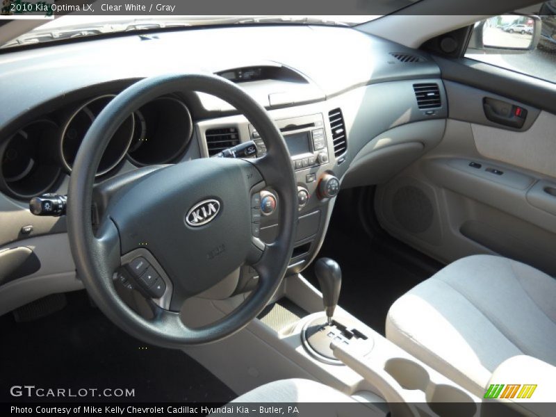 Clear White / Gray 2010 Kia Optima LX