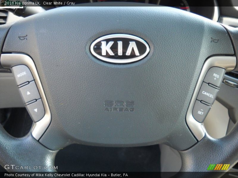 Clear White / Gray 2010 Kia Optima LX