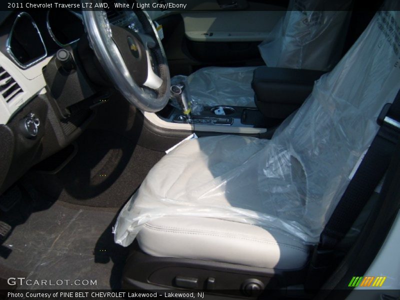 White / Light Gray/Ebony 2011 Chevrolet Traverse LTZ AWD