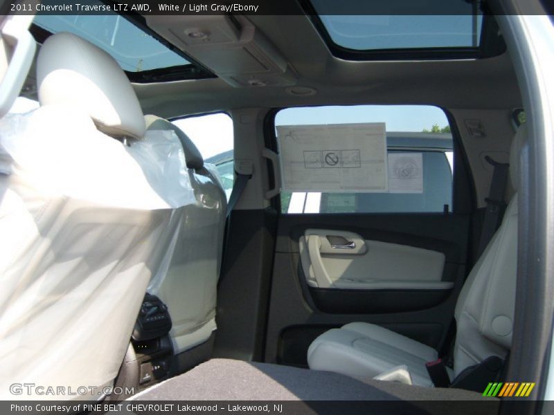 White / Light Gray/Ebony 2011 Chevrolet Traverse LTZ AWD