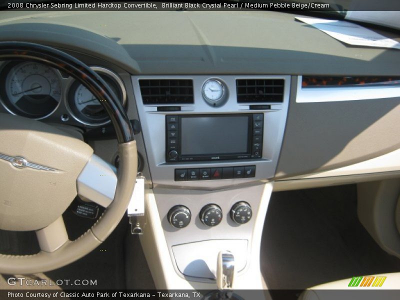 Brilliant Black Crystal Pearl / Medium Pebble Beige/Cream 2008 Chrysler Sebring Limited Hardtop Convertible