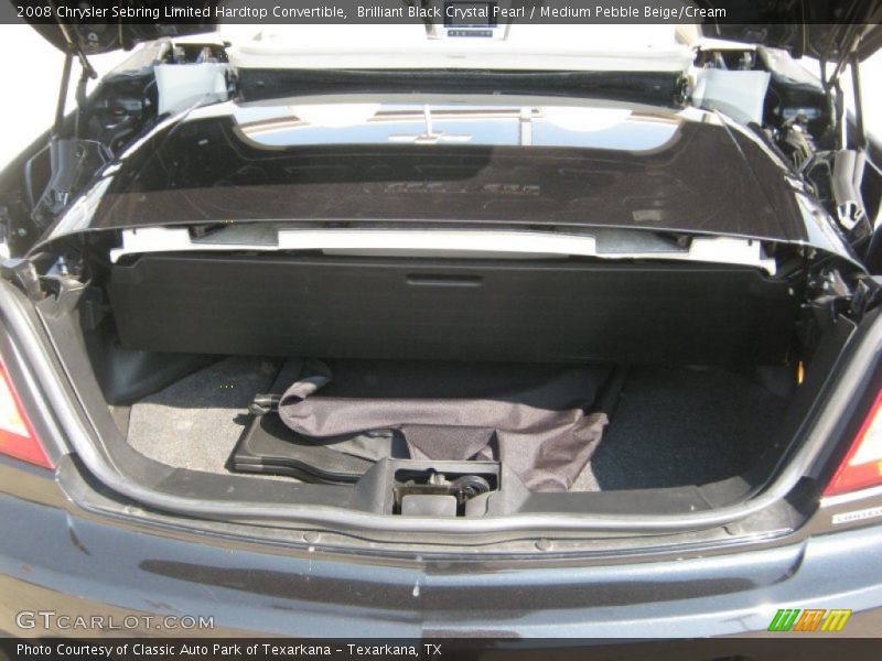 Brilliant Black Crystal Pearl / Medium Pebble Beige/Cream 2008 Chrysler Sebring Limited Hardtop Convertible