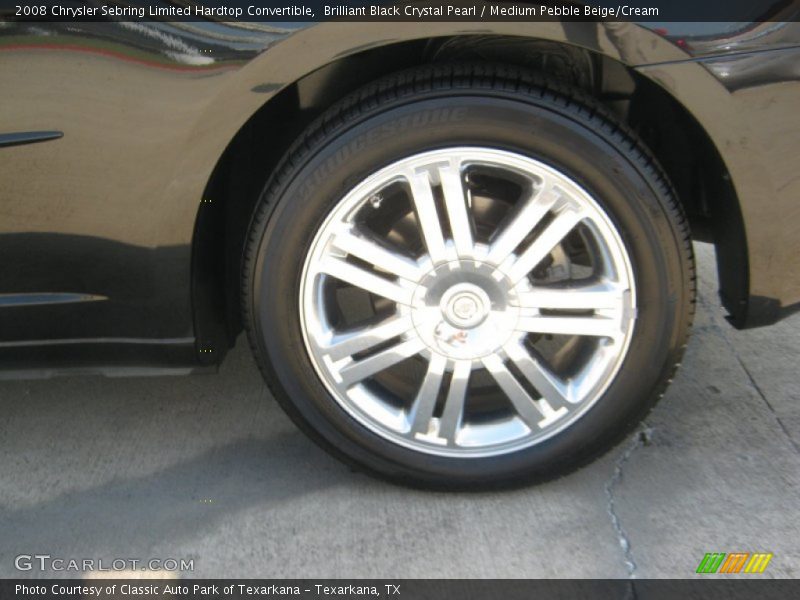Brilliant Black Crystal Pearl / Medium Pebble Beige/Cream 2008 Chrysler Sebring Limited Hardtop Convertible