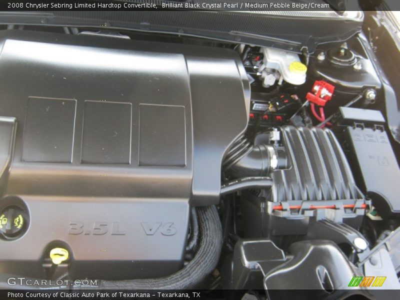 Brilliant Black Crystal Pearl / Medium Pebble Beige/Cream 2008 Chrysler Sebring Limited Hardtop Convertible
