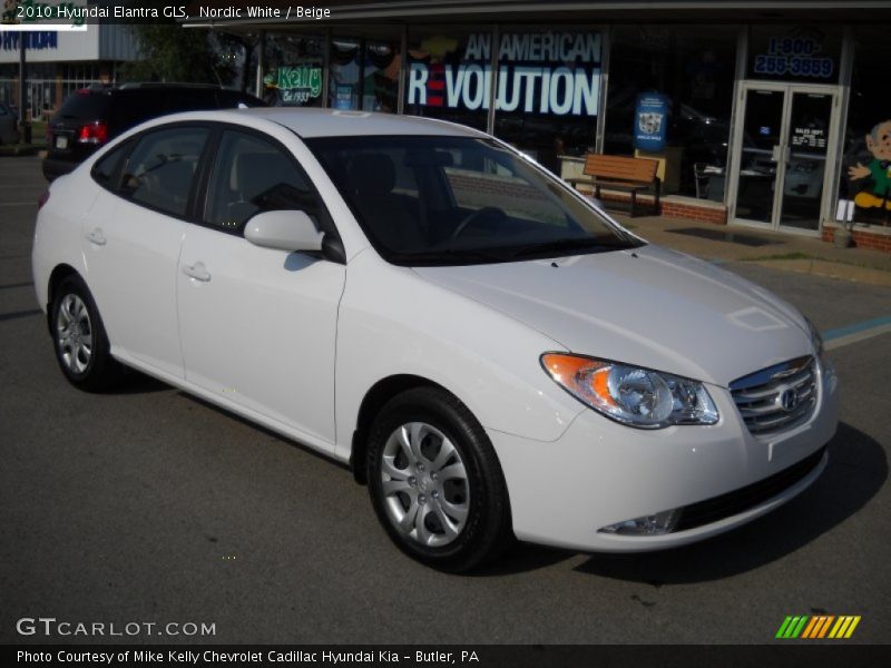 Nordic White / Beige 2010 Hyundai Elantra GLS