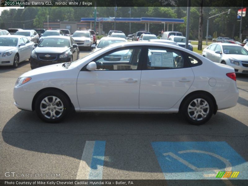 Nordic White / Beige 2010 Hyundai Elantra GLS