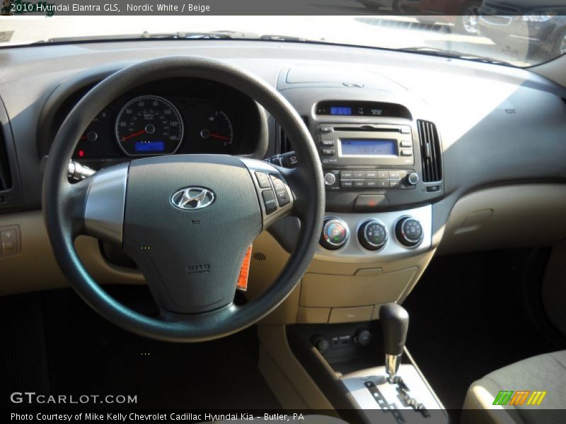 Nordic White / Beige 2010 Hyundai Elantra GLS