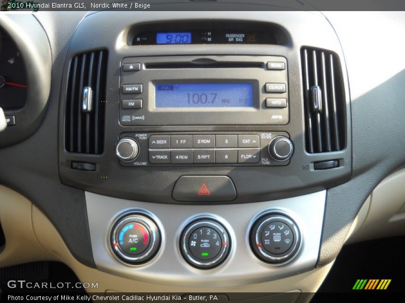 Nordic White / Beige 2010 Hyundai Elantra GLS